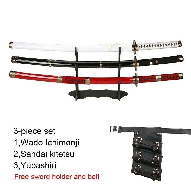 Zoro Swords Set 104cm Handmade Katana Anime Cosplay Free Belt - Image 10