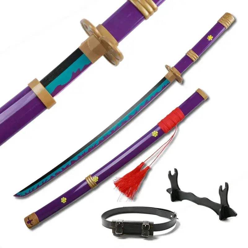 Zoro Swords Set 104cm Handmade Katana Anime Cosplay Free Belt - Image 8