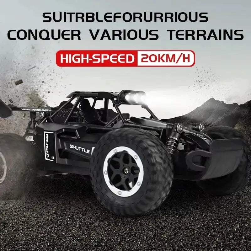 Off-Road RC Car With LED Lights 2WD Remote-Control Outdoors - Image 4