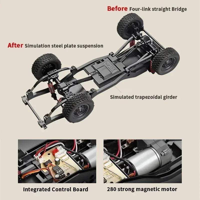 1/12 Scale RC Car 4WD Off Road Pickup Truck Climbing - Image 3